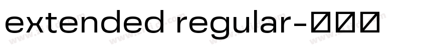 extended regular字体转换